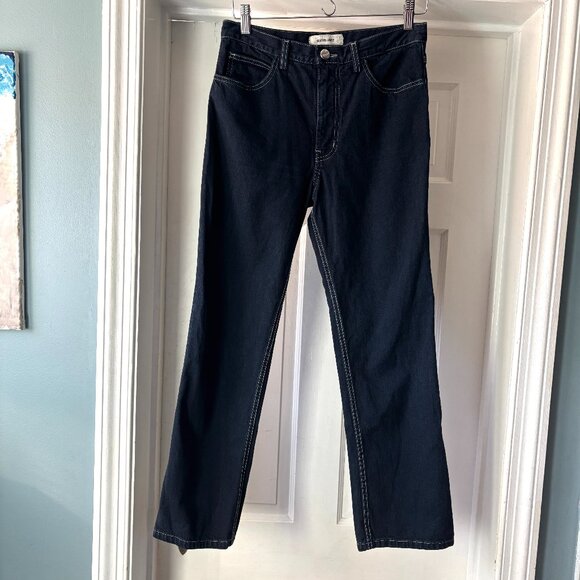 Rachel Comey Jeans Denim High Rise Straight Ankle Cotton Dark Wash Size 4 - Picture 1 of 15